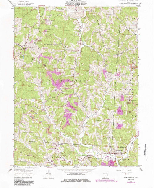 1961 New Plymouth, OH - Ohio - USGS Topographic Map