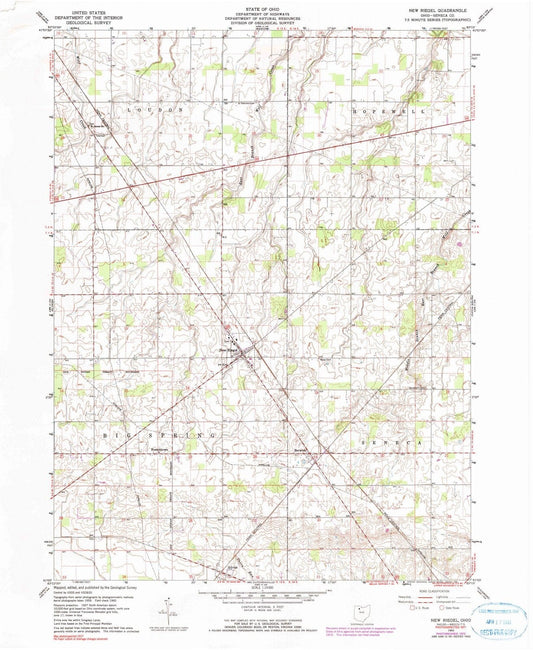 1960 New Riegel, OH - Ohio - USGS Topographic Map