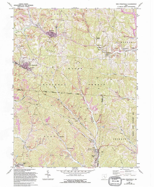 1961 New Straitsville, OH - Ohio - USGS Topographic Map