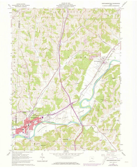 1961 Newcomerstown, OH - Ohio - USGS Topographic Map