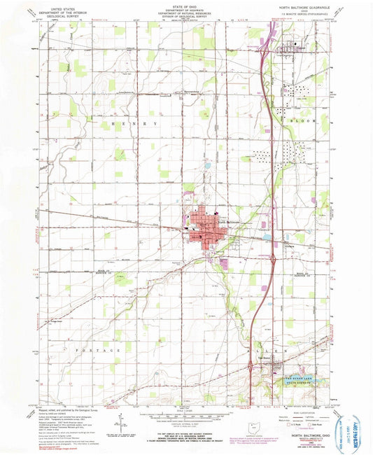 1960 North Baltimore, OH - Ohio - USGS Topographic Map