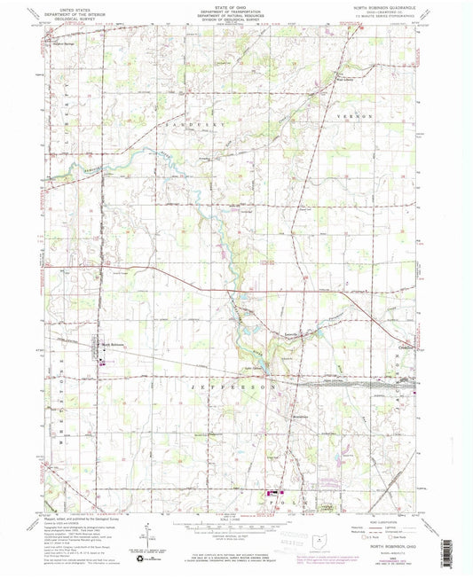 1960 North Robinson, OH - Ohio - USGS Topographic Map