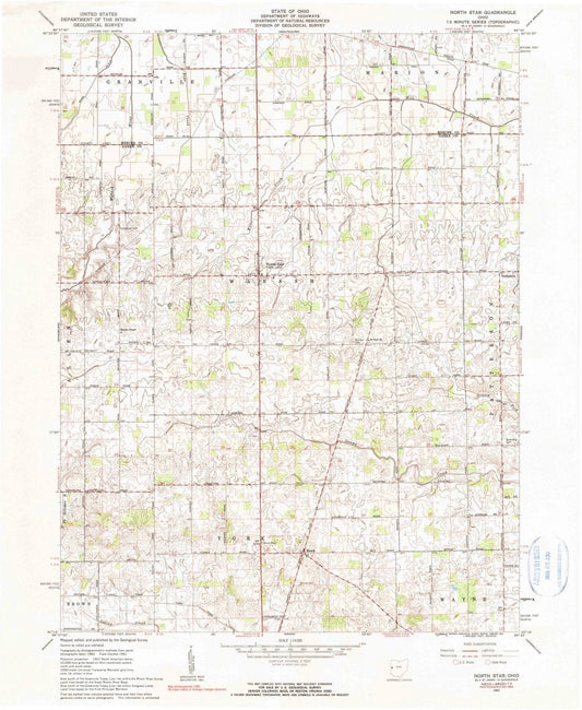 1961 North Star, OH - Ohio - USGS Topographic Map