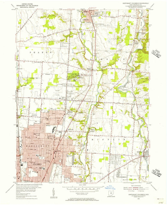 1954 Columbus, OH - Ohio - USGS Topographic Map