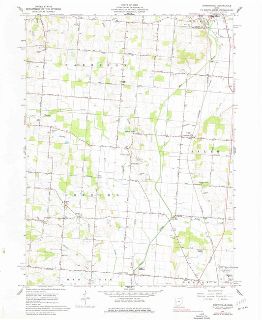 1961 Northville, OH - Ohio - USGS Topographic Map