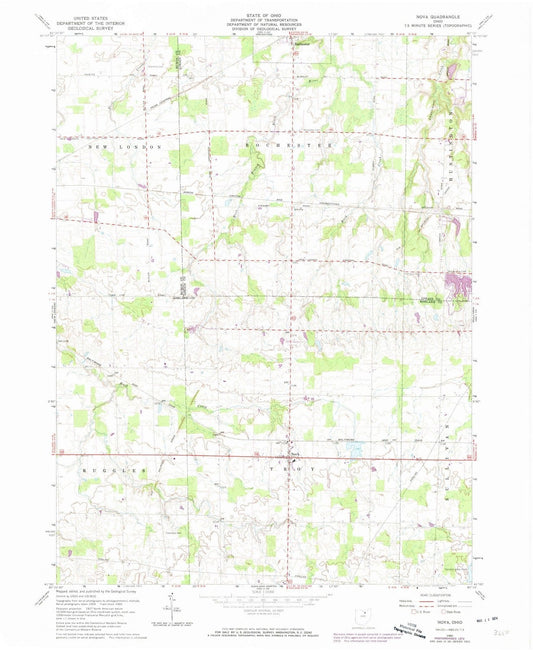 1960 Nova, OH - Ohio - USGS Topographic Map