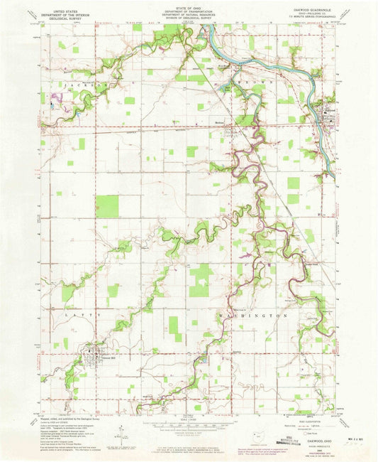1960 Oakwood, OH - Ohio - USGS Topographic Map