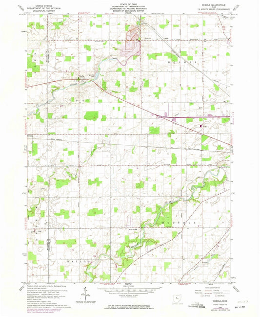 1960 Oceola, OH - Ohio - USGS Topographic Map