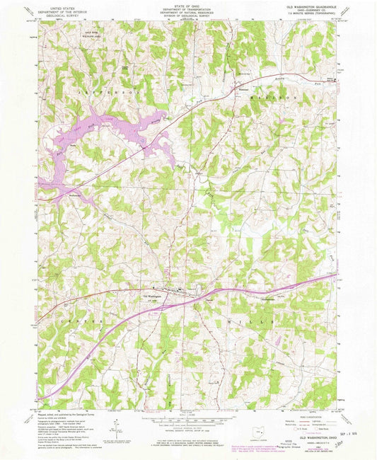 1962 Old Washington, OH - Ohio - USGS Topographic Map