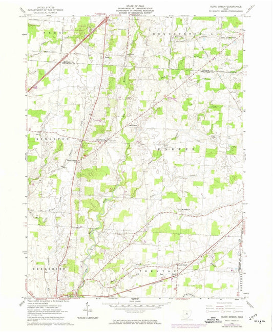 1961 Olive Green, OH - Ohio - USGS Topographic Map