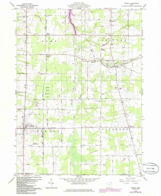 1960 Orwell, OH - Ohio - USGS Topographic Map