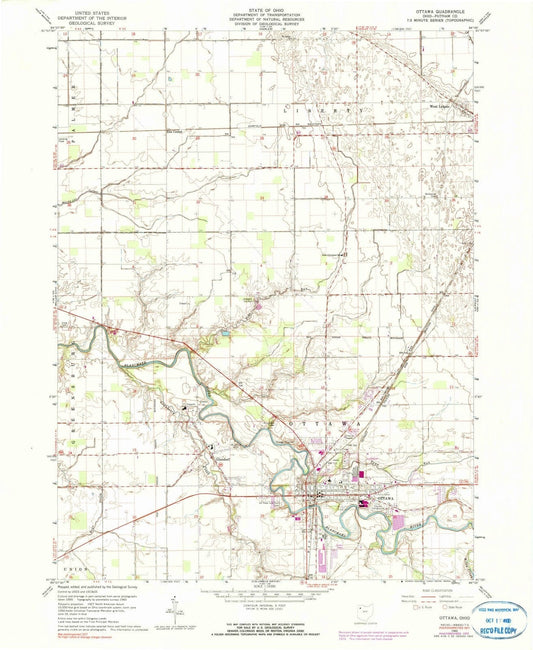 1960 Ottawa, OH - Ohio - USGS Topographic Map