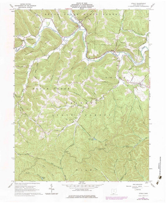 1961 Otway, OH - Ohio - USGS Topographic Map