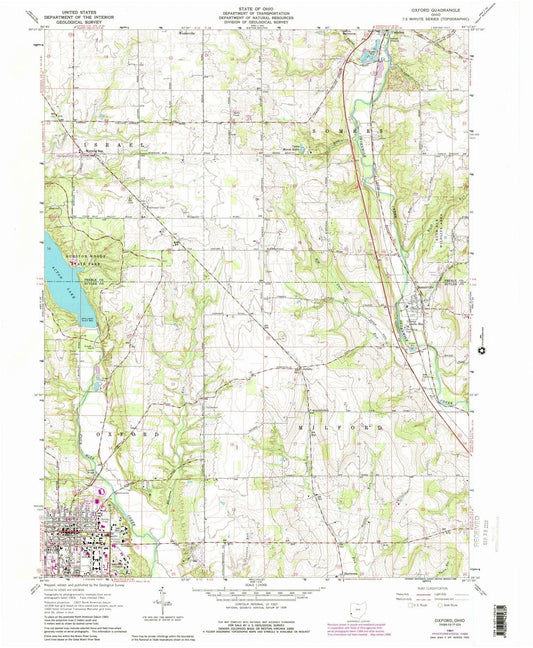 1961 Oxford, OH - Ohio - USGS Topographic Map