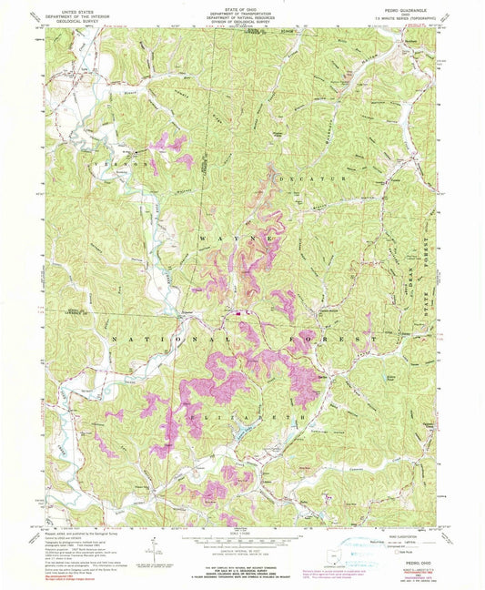 1961 Pedro, OH - Ohio - USGS Topographic Map