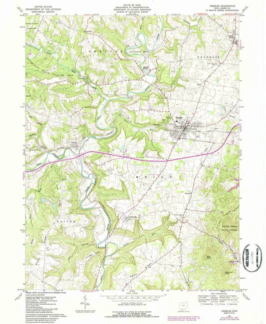 1961 Peebles, OH - Ohio - USGS Topographic Map