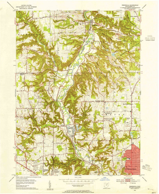 1953 Peninsula, OH - Ohio - USGS Topographic Map