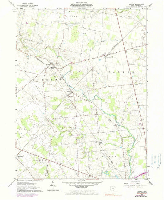 1961 Peoria, OH - Ohio - USGS Topographic Map