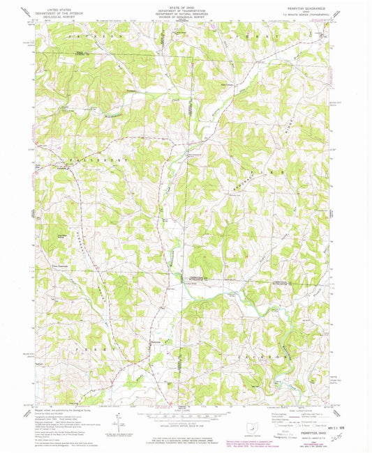 1962 Perryton, OH - Ohio - USGS Topographic Map