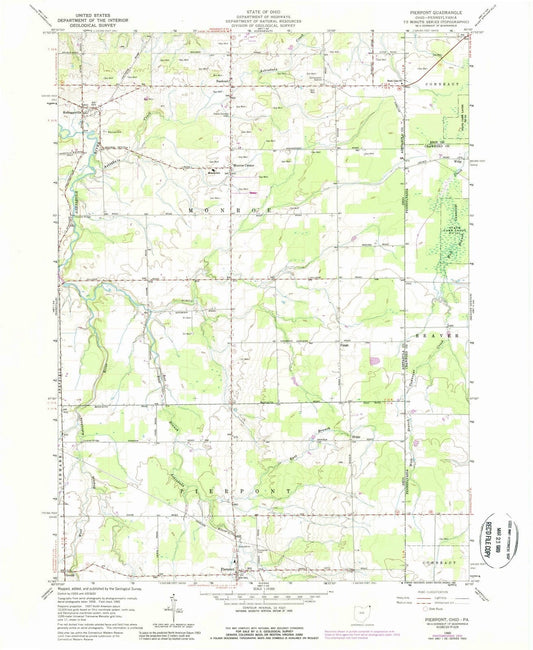 1960 Pierpont, OH - Ohio - USGS Topographic Map