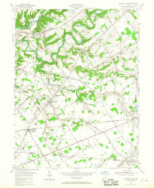 1955 Pleasant Plain, OH - Ohio - USGS Topographic Map