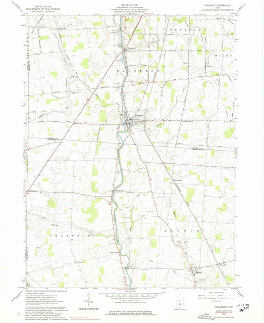 1961 Prospect, OH - Ohio - USGS Topographic Map