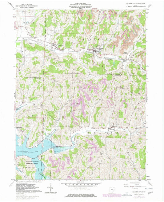 1961 Quaker City, OH - Ohio - USGS Topographic Map