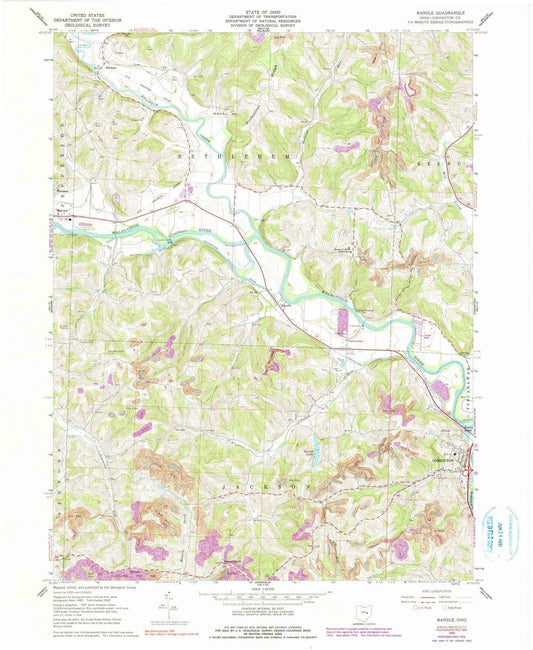 1962 Randle, OH - Ohio - USGS Topographic Map