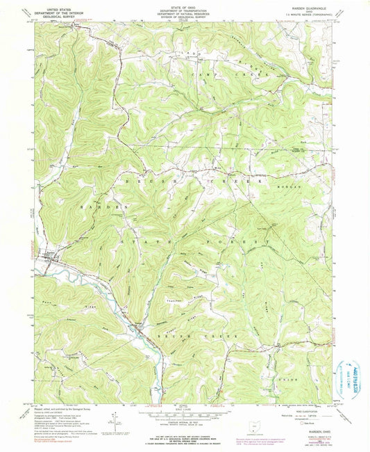 1961 Rarden, OH - Ohio - USGS Topographic Map
