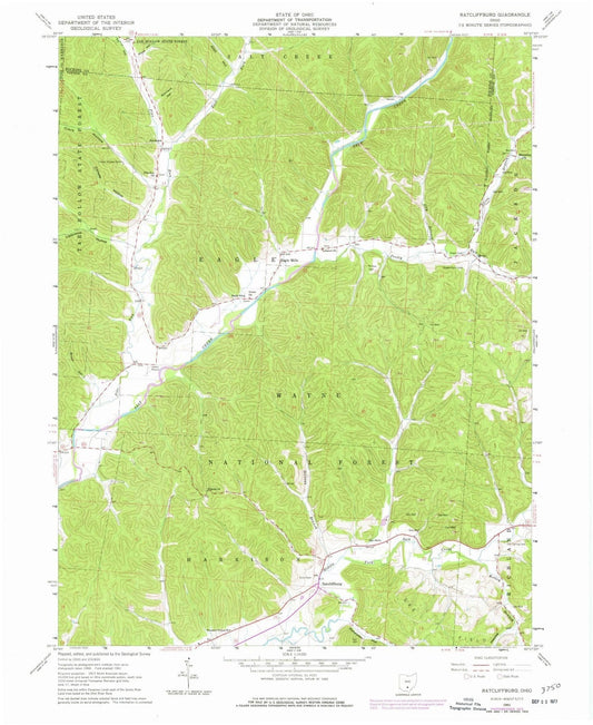 1961 Ratcliffburg, OH - Ohio - USGS Topographic Map