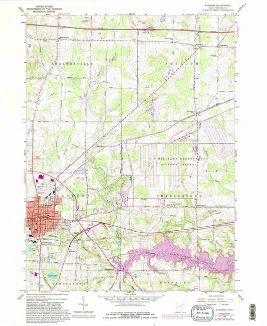 1960 Ravenna, OH - Ohio - USGS Topographic Map