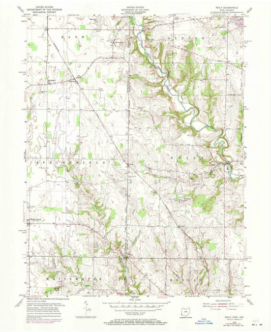 1955 Reily, OH - Ohio - USGS Topographic Map