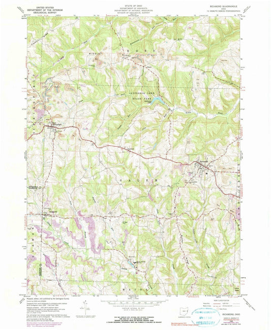 1960 Richmond, OH - Ohio - USGS Topographic Map