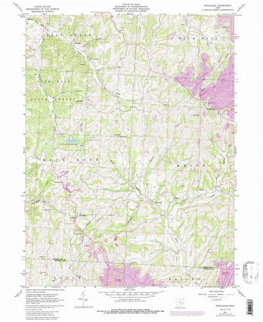 1961 Ruraldale, OH - Ohio - USGS Topographic Map