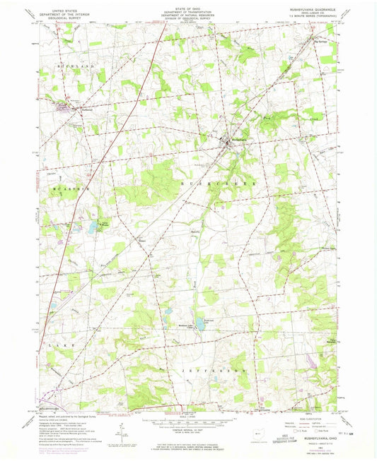 1961 Rushsylvania, OH - Ohio - USGS Topographic Map