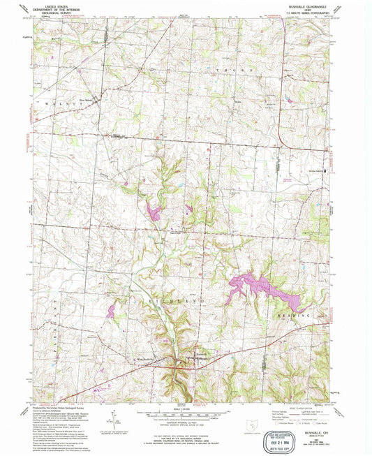 1961 Rushville, OH - Ohio - USGS Topographic Map