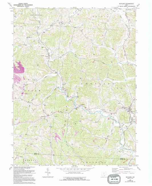 1960 Rutland, OH - Ohio - USGS Topographic Map
