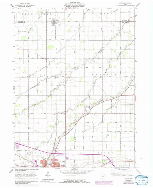 1960 Scott, OH - Ohio - USGS Topographic Map