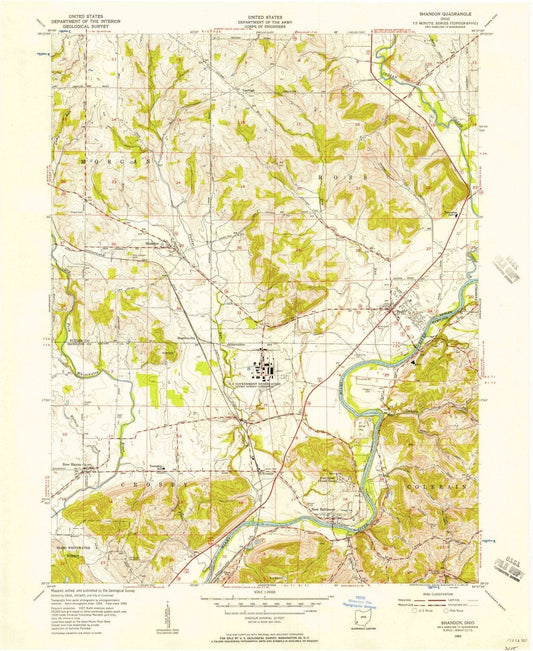 1955 Shandon, OH - Ohio - USGS Topographic Map