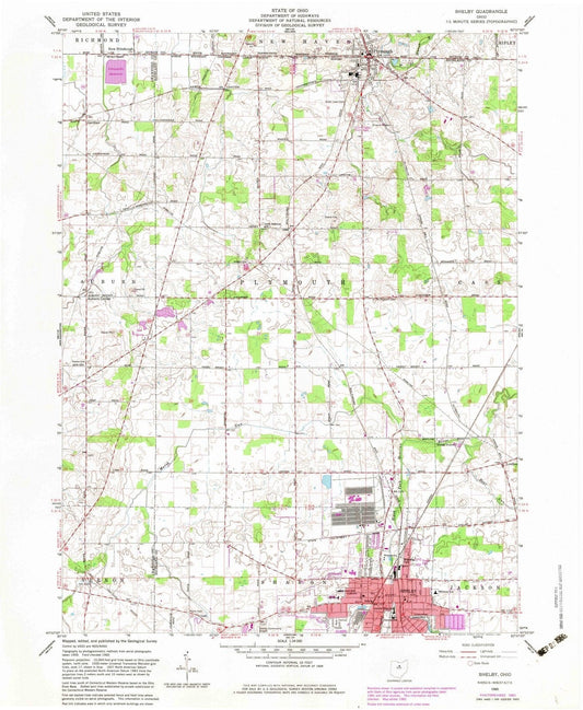 1960 Shelby, OH - Ohio - USGS Topographic Map