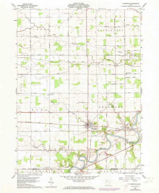 1960 Sherwood, OH - Ohio - USGS Topographic Map