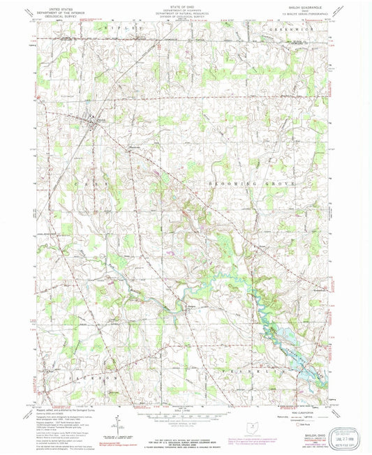 1960 Shiloh, OH - Ohio - USGS Topographic Map