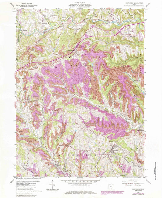 1960 Smithfield, OH - Ohio - USGS Topographic Map