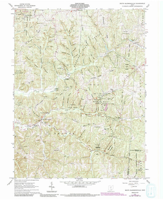 1961 South Bloomingville, OH - Ohio - USGS Topographic Map