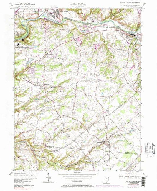 1955 South Lebanon, OH - Ohio - USGS Topographic Map