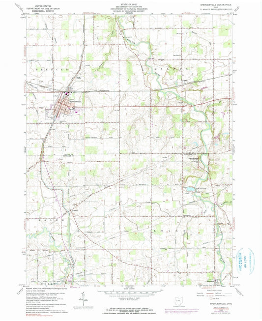 1960 Spencerville, OH - Ohio - USGS Topographic Map