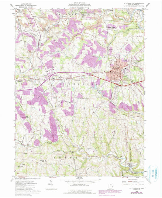 1960 St. Clairsville, OH - Ohio - USGS Topographic Map