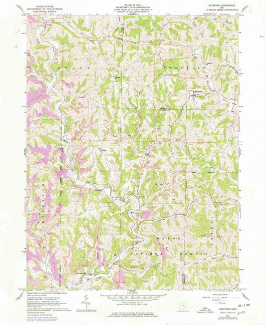1961 Stafford, OH - Ohio - USGS Topographic Map