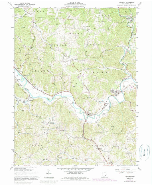 1961 Stewart, OH - Ohio - USGS Topographic Map