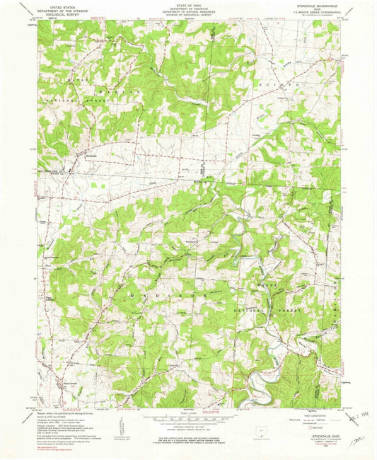 1961 Stockdale, OH - Ohio - USGS Topographic Map